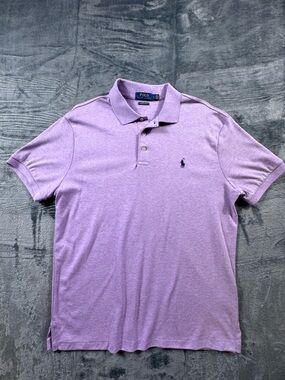 Polo Ralph Lauren Custom Slim Fit Polo Shirt Lavender Purple NWOT Size L